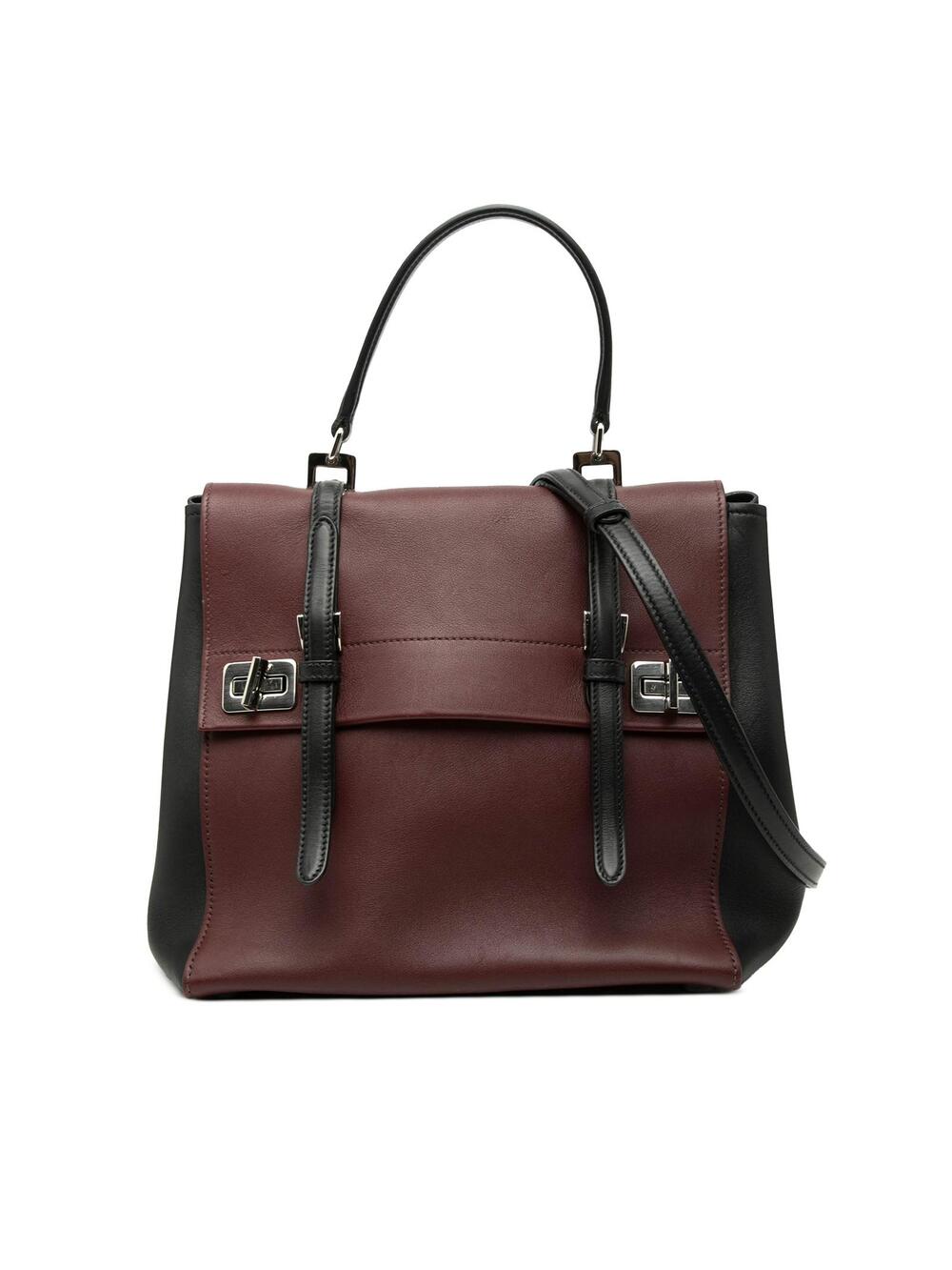 Prada Bicolor Soft Calf Double Turnlock #279292P98B